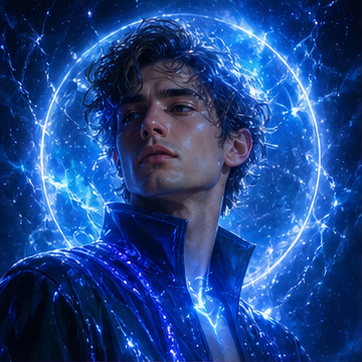 Electric Blue Aura result portrait