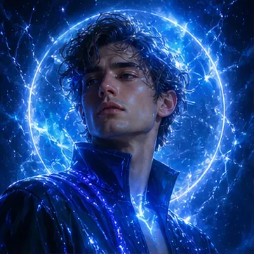 Electric Blue Aura result portrait